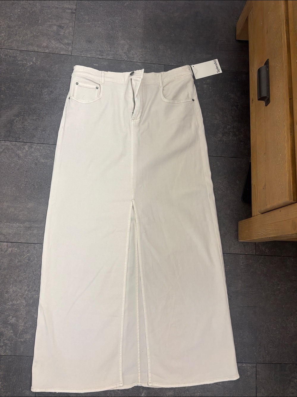Splendid White Front-Slit Maxi Skirt NWT - Picture 3 of 6